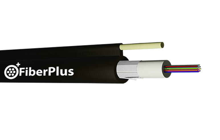 Single Loose Tube Non-Metallic Armored Overhead Cables with FRP Messenger